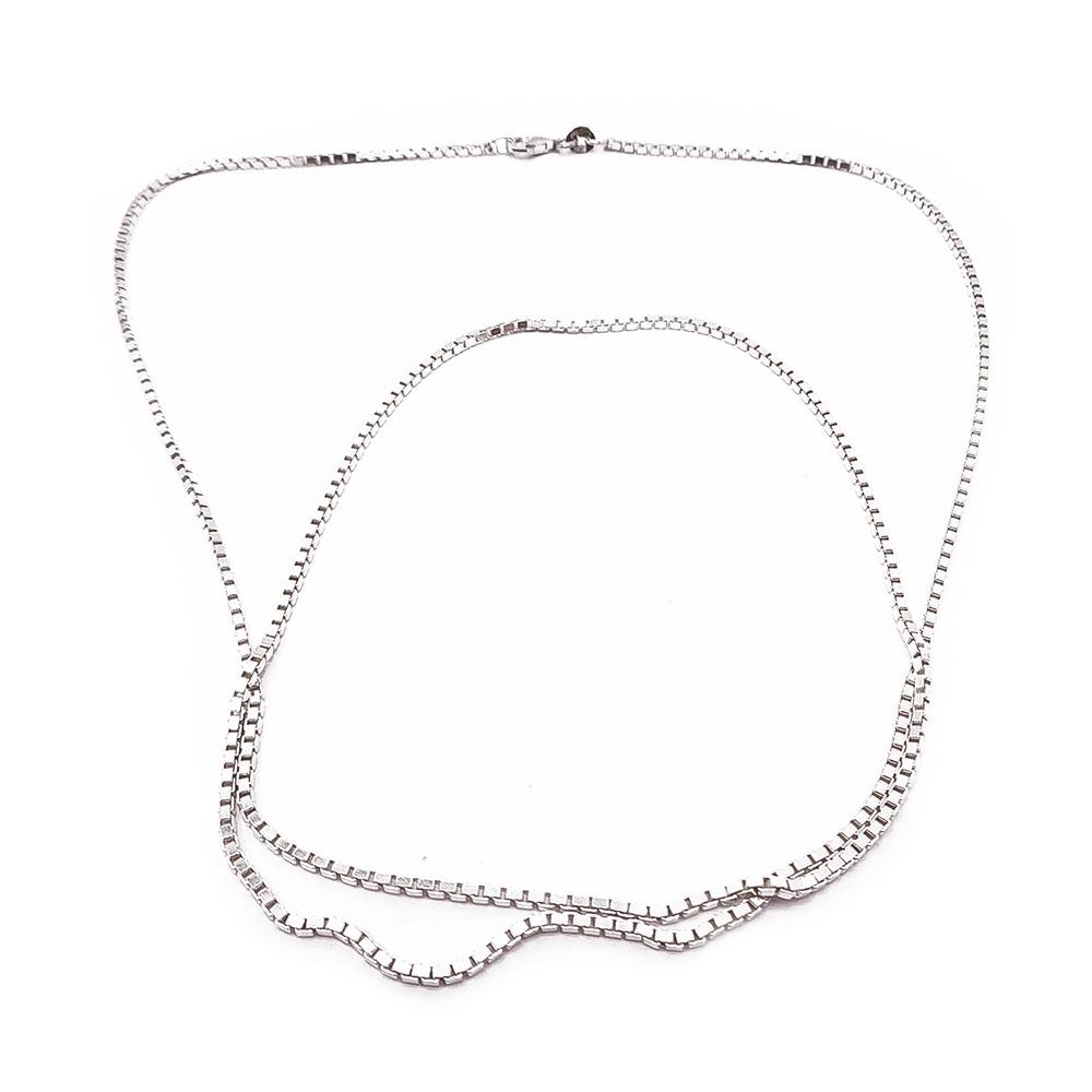 Hopeinen venetsiaketju 71,5cm #0