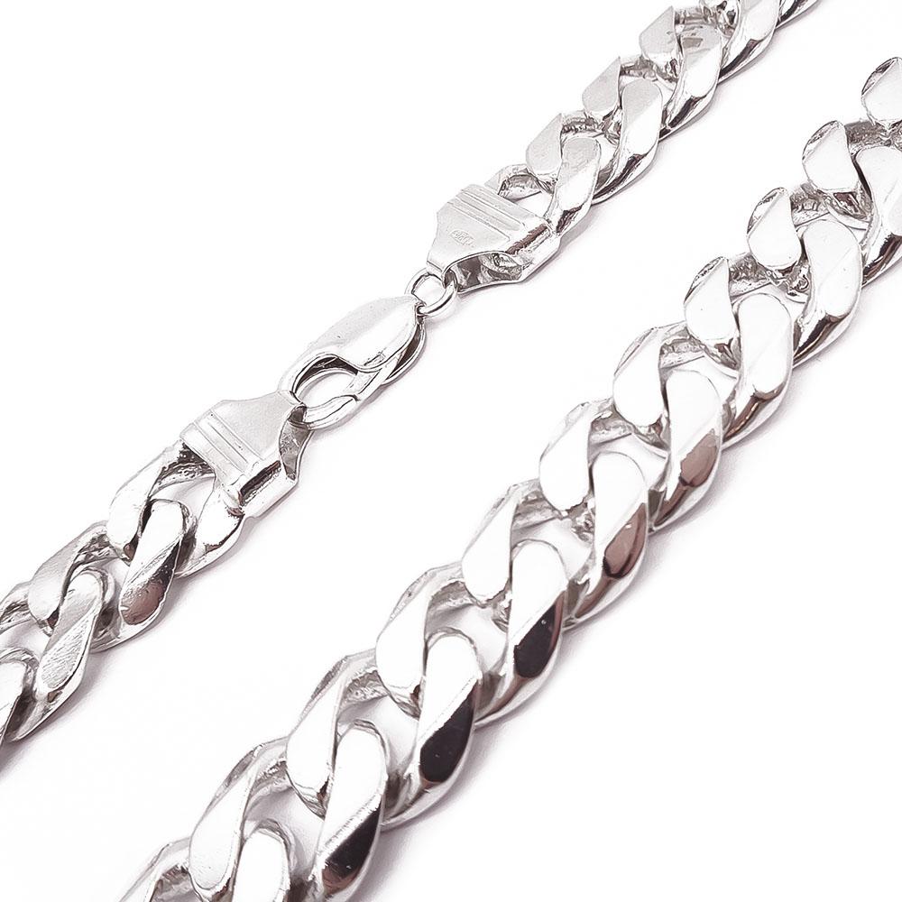 Hopeinen panssarikaulaketju 49cm #1