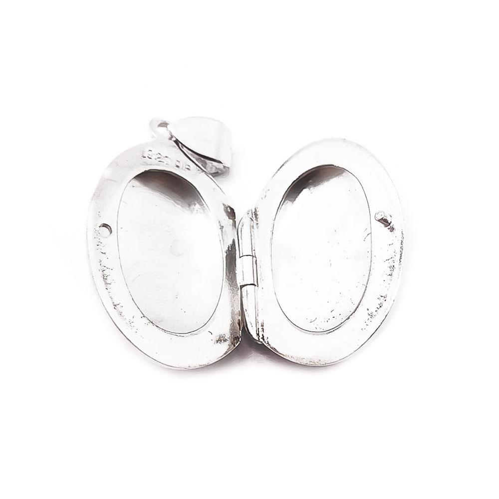 Hopeinen medaljonki riipus #2