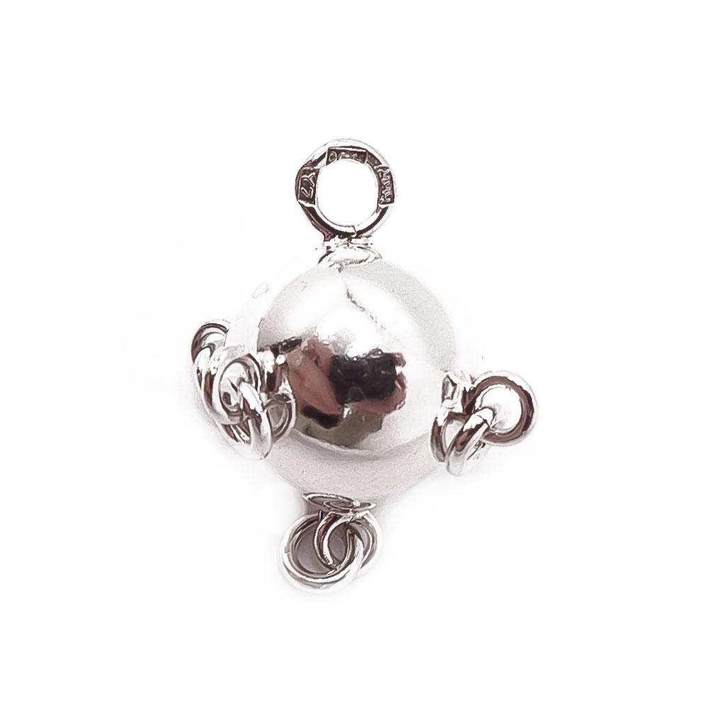 Hopeinen komsiopallo-riipus #1