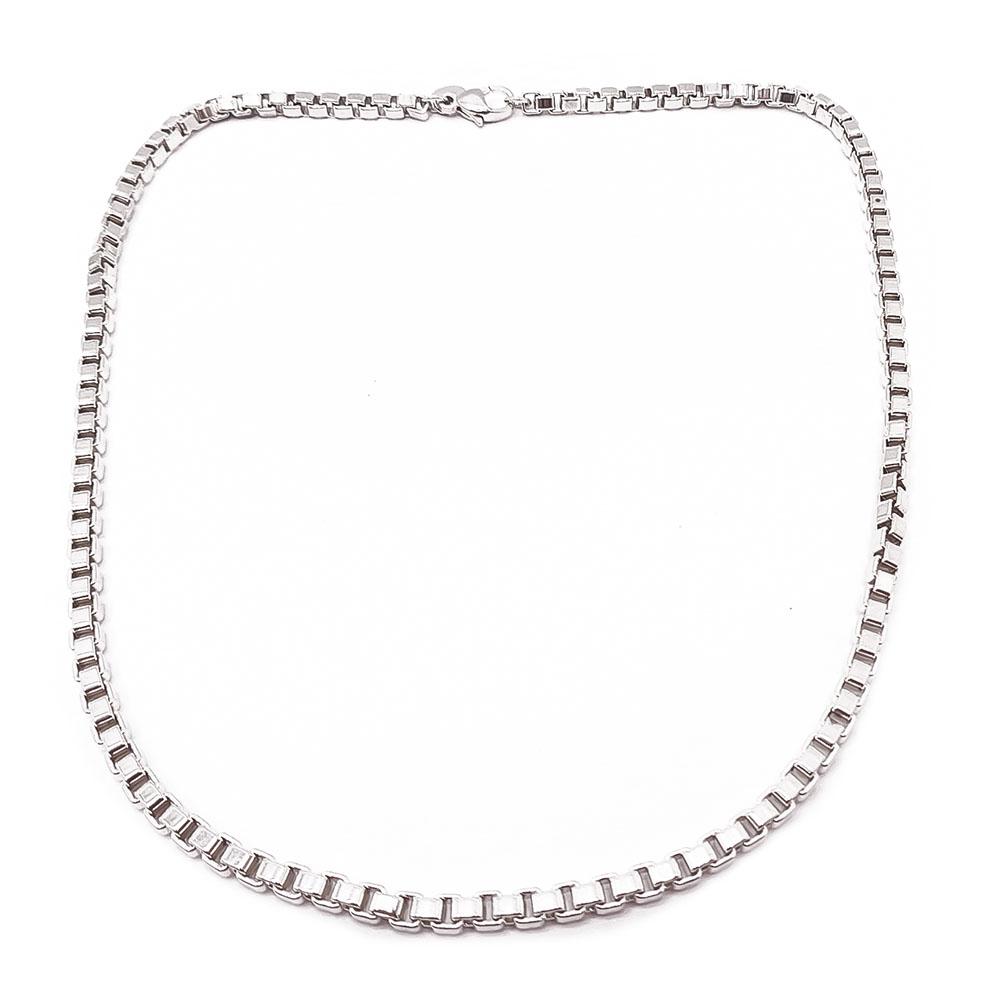 Hopeinen Tiffany venetsiaketju 46cm #0