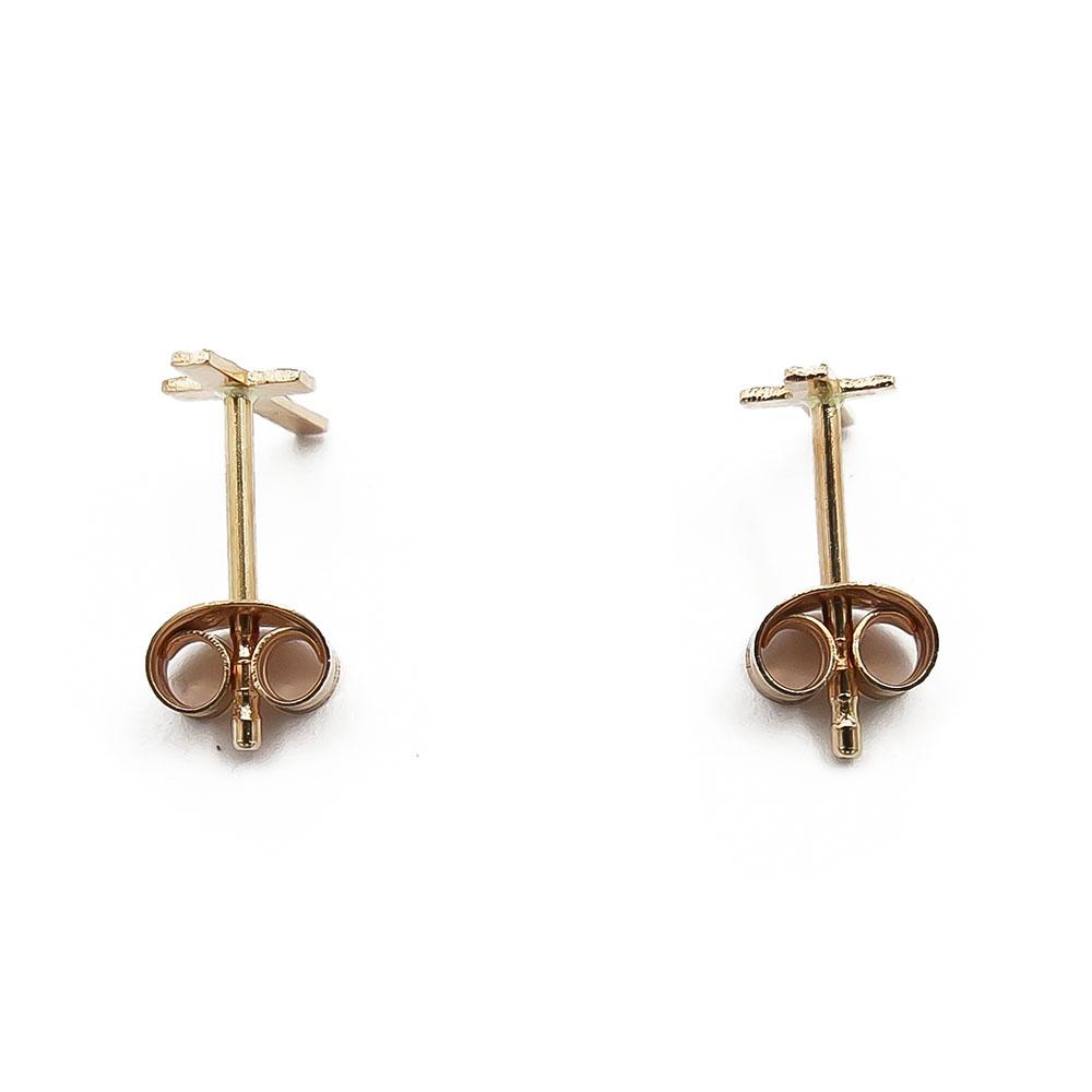 Kultaiset korvakorut, risti #1