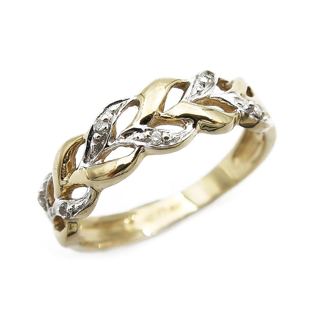 Kultainen timanttisormus 0.03ct 15,0mm #0