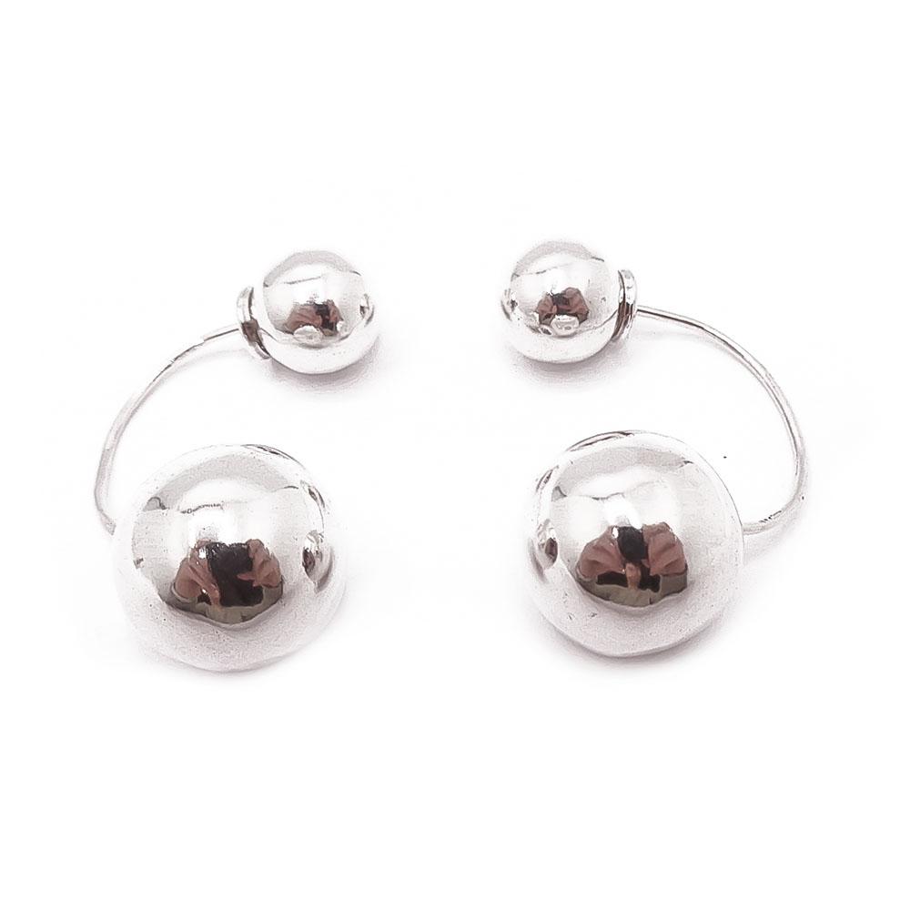 Hopeiset tuplapallokorvakorut #0