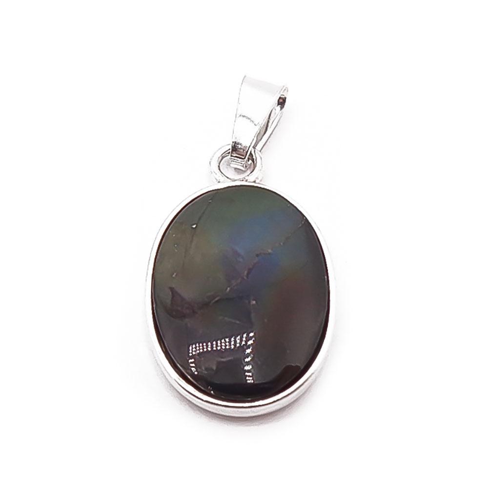 Hopeinen spectroliitti riipus #0