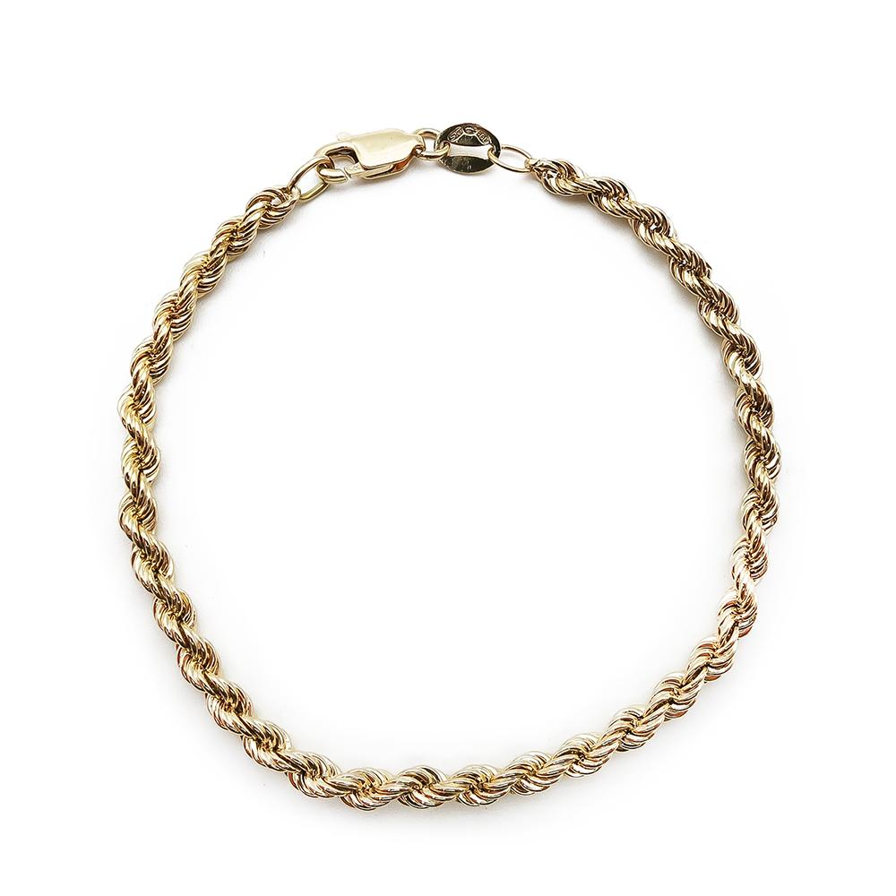 Kultainen cordell ranneketju 16,5cm lev.3mm #0