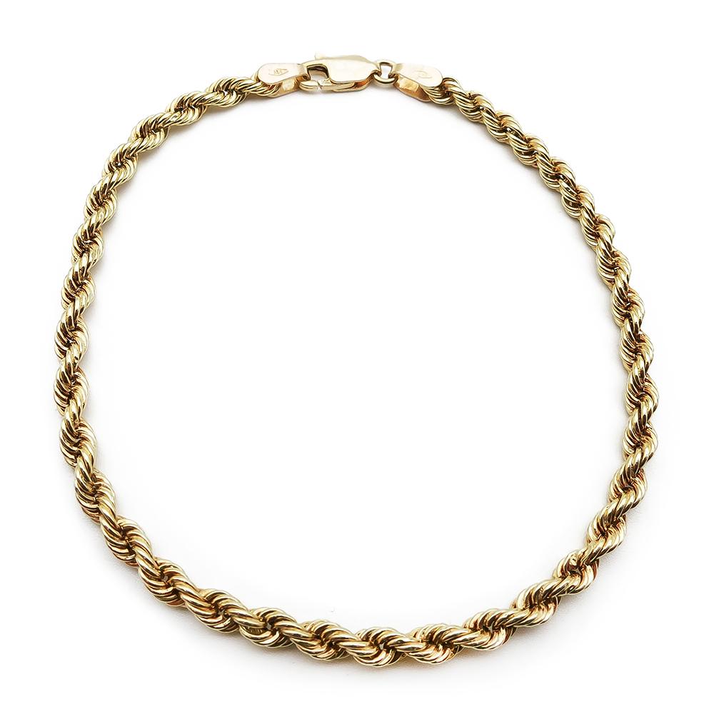 Kultainen cordellranneketju 18,5cm lev.3mm #0