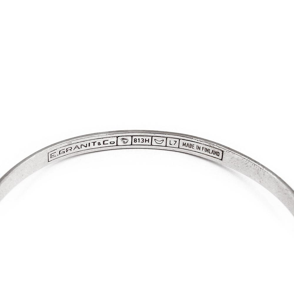 E. Granit hopeinen ametistirannerengas 53x56mm 1964 #3