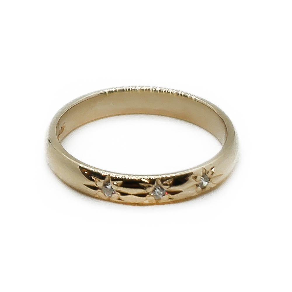 Sormus timantti tähdillä   17,5 #1