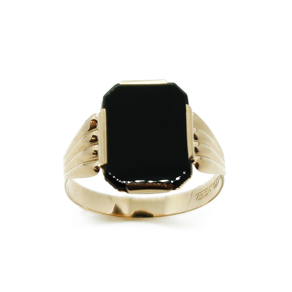 Kantasormus onyx kivellä   22,5 #2