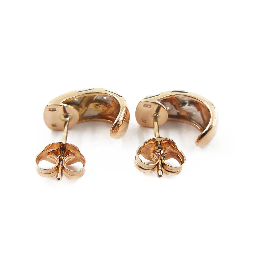 Kultaiset korvakorut, Tim.yht.0,04ct #1