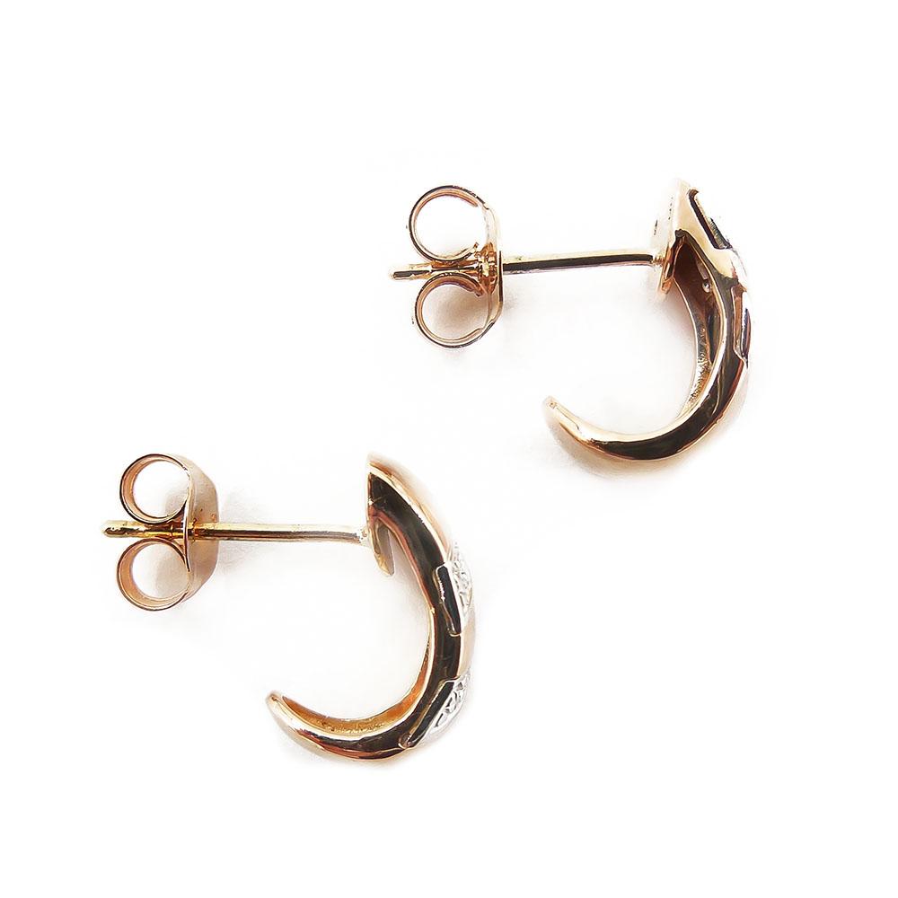 Kultaiset korvakorut, Tim.yht.0,04ct #2