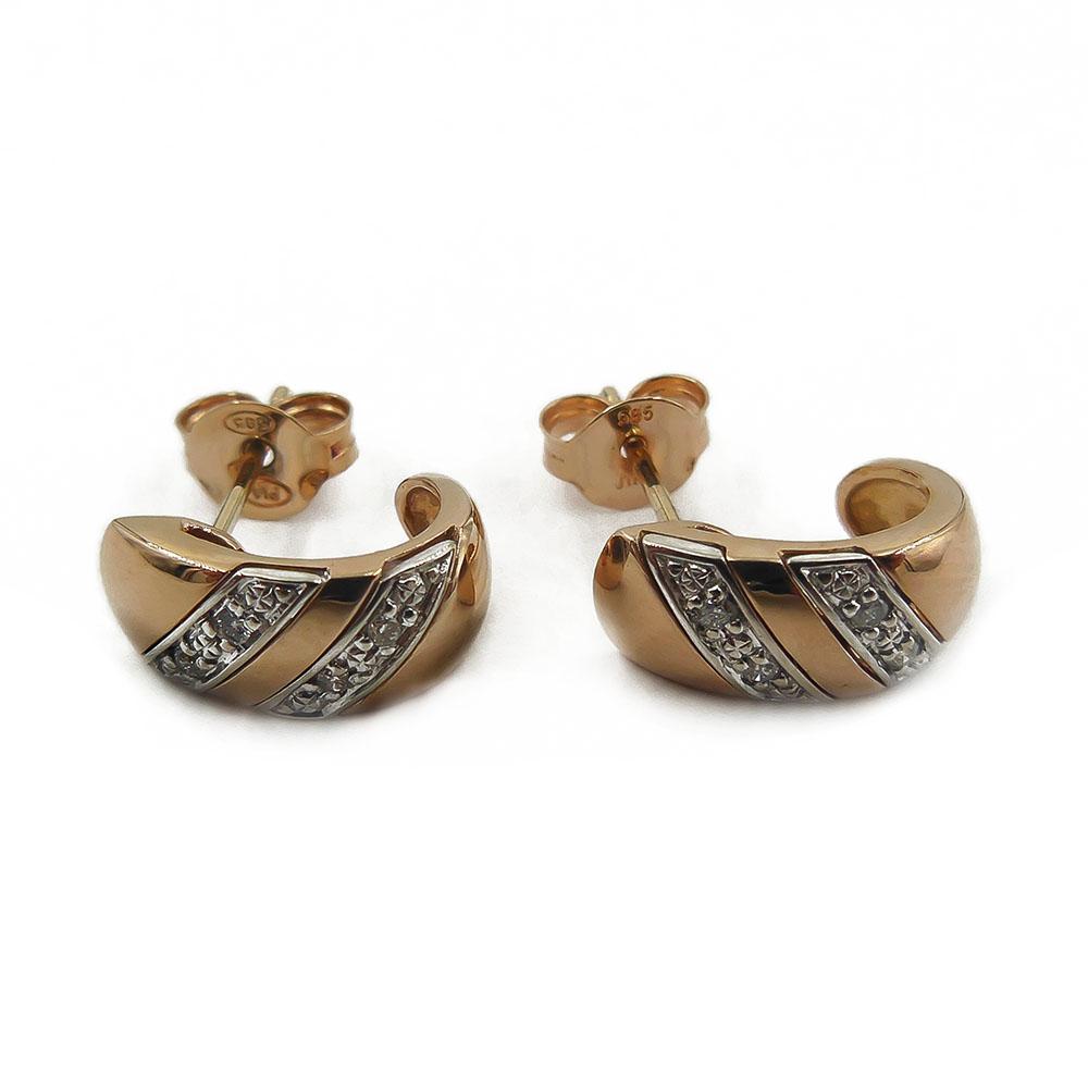 Kultaiset korvakorut, Tim.yht.0,04ct #4