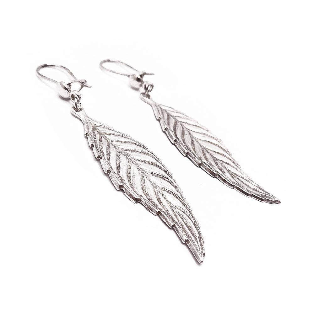 Hopeiset lehtikorvakorut #1