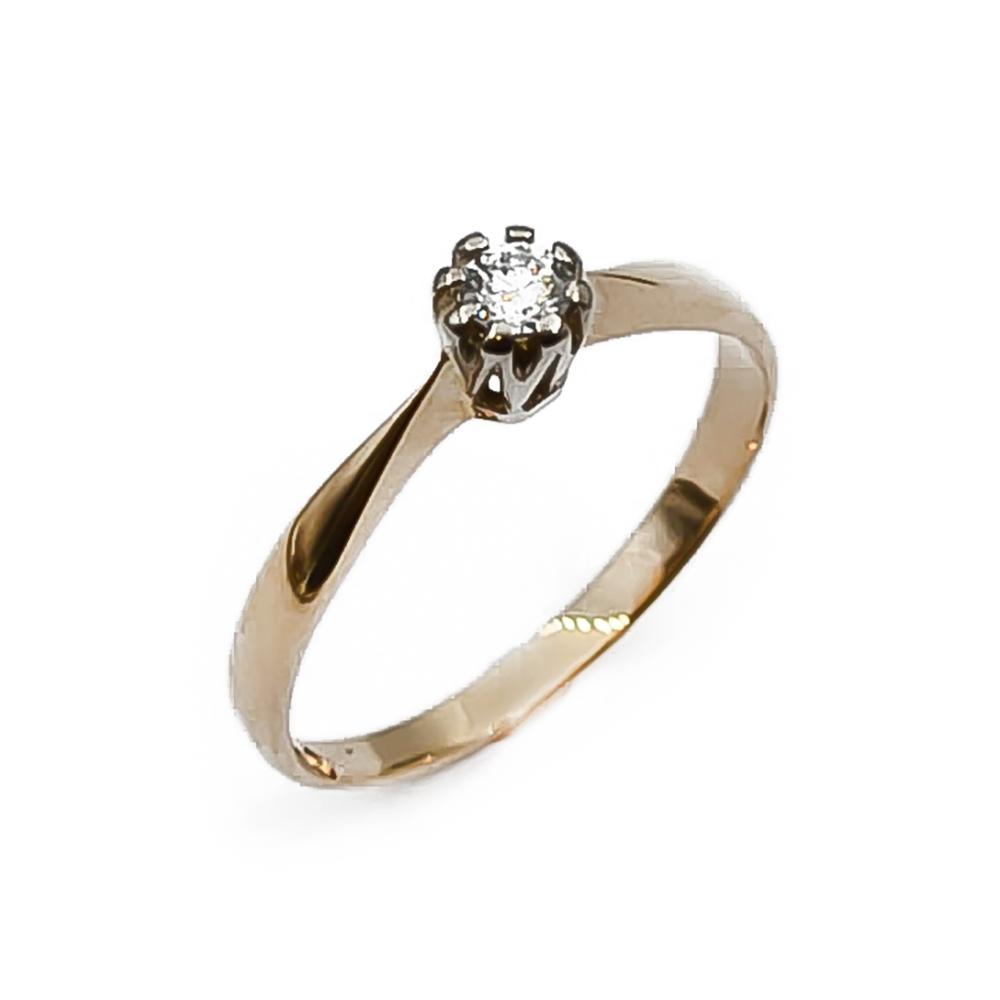 Kultainen timanttisormus 0.05ct koko 17- #0