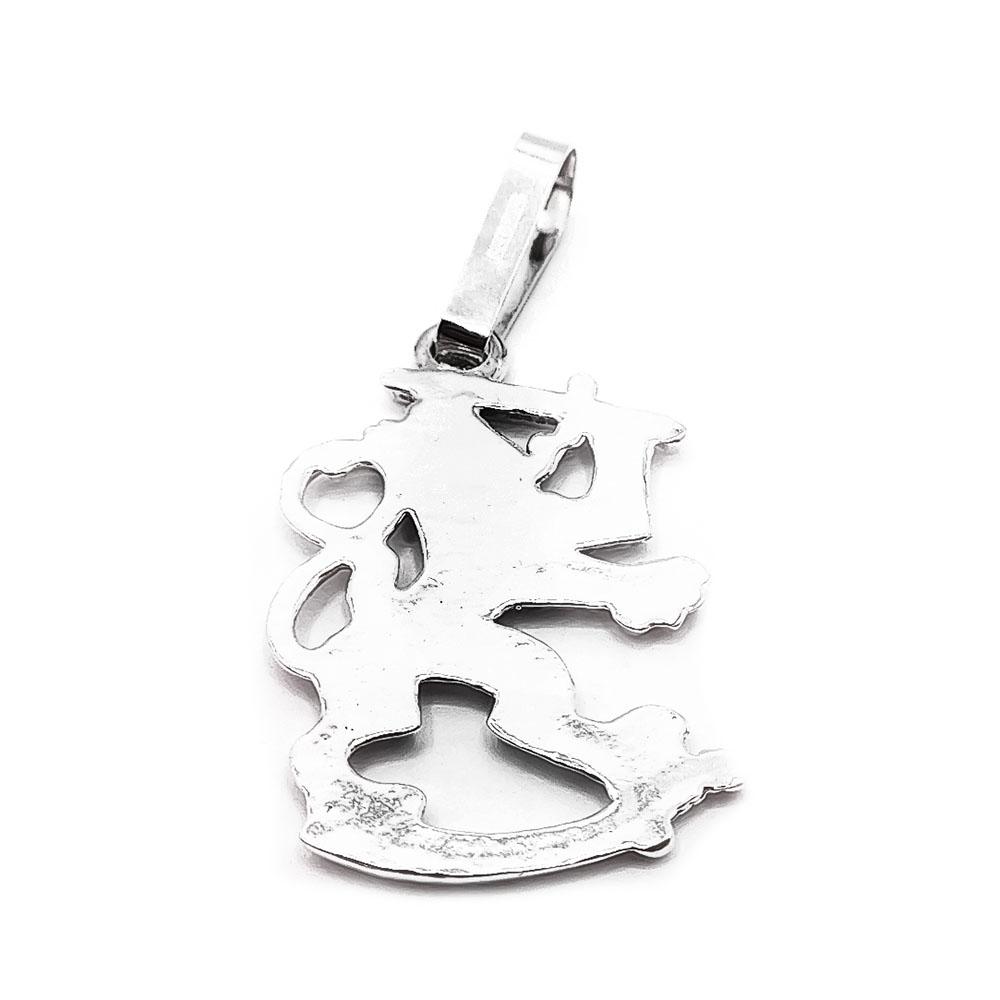 Hopeinen suomileijona riipus #2