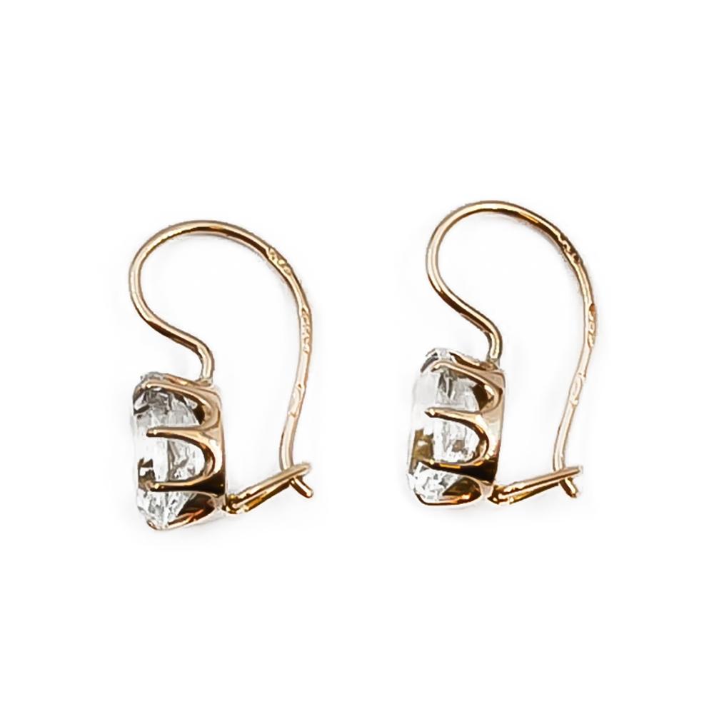 Kultaiset zirkonia korvakorut roikkuvat #1