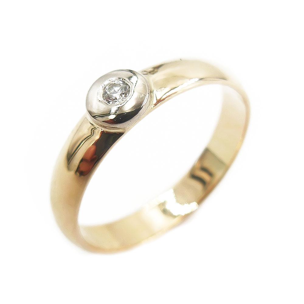 Kultainen timanttisormus,Tim.0,02ct,18,75mm,v.1999 #0