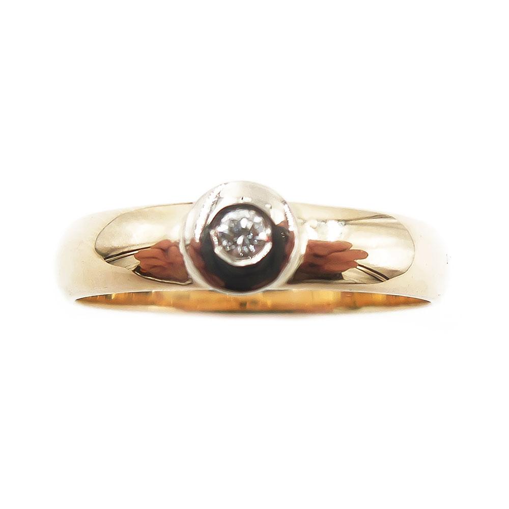 Kultainen timanttisormus,Tim.0,02ct,18,75mm,v.1999 #1