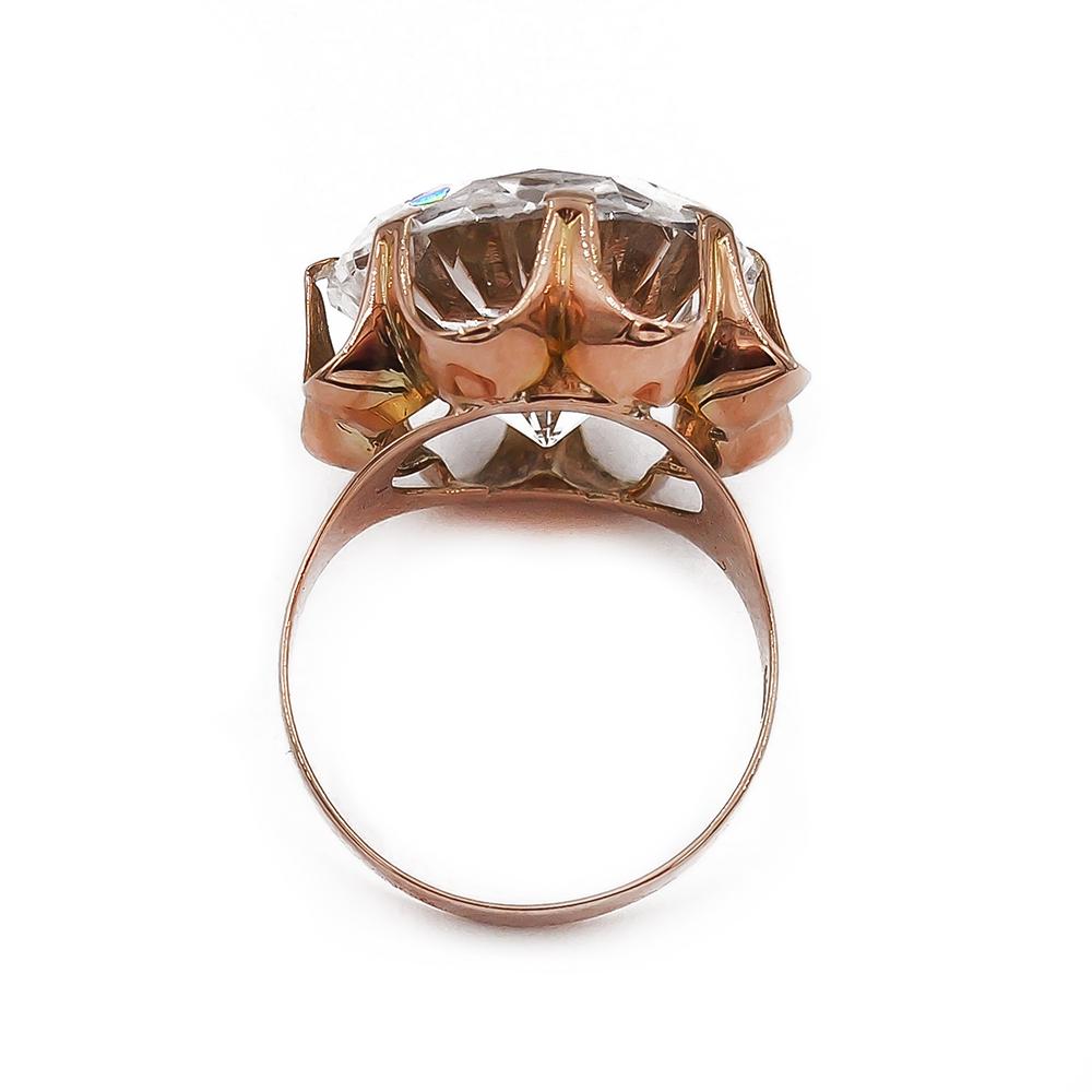 Kultainen näyttävä kirkaskivinen sormus 17.5 1970 Niinisen Koru #2