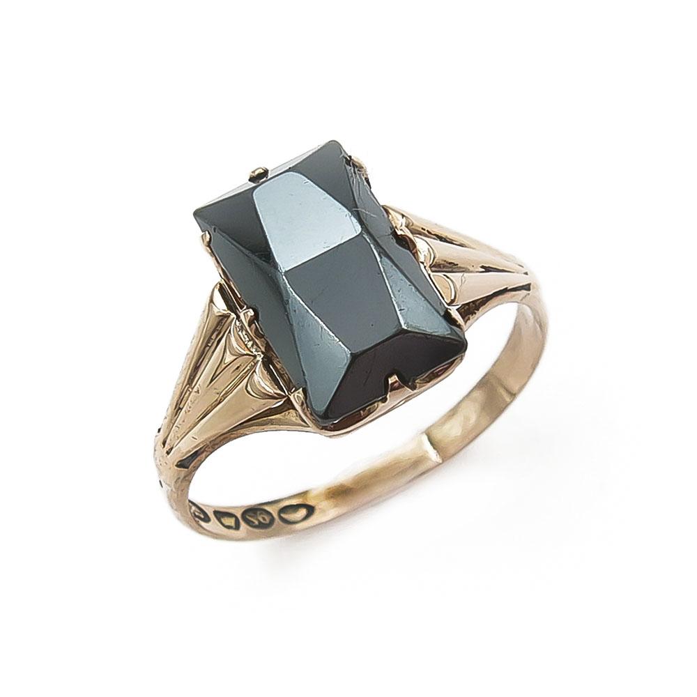 Hematiittisormus 17mm vuodelta 1947 #0