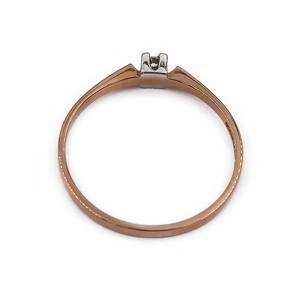 18K kultainen siro timanttisormus 0.02ct vk.ist. 17 1984 #2