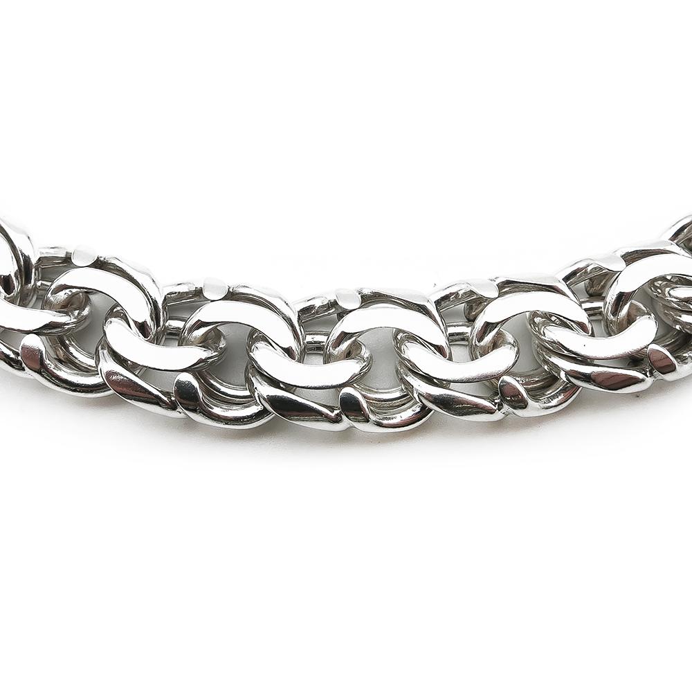 Näyttävä  Bismarck ketju 62cm lev.12mm, hopea #1
