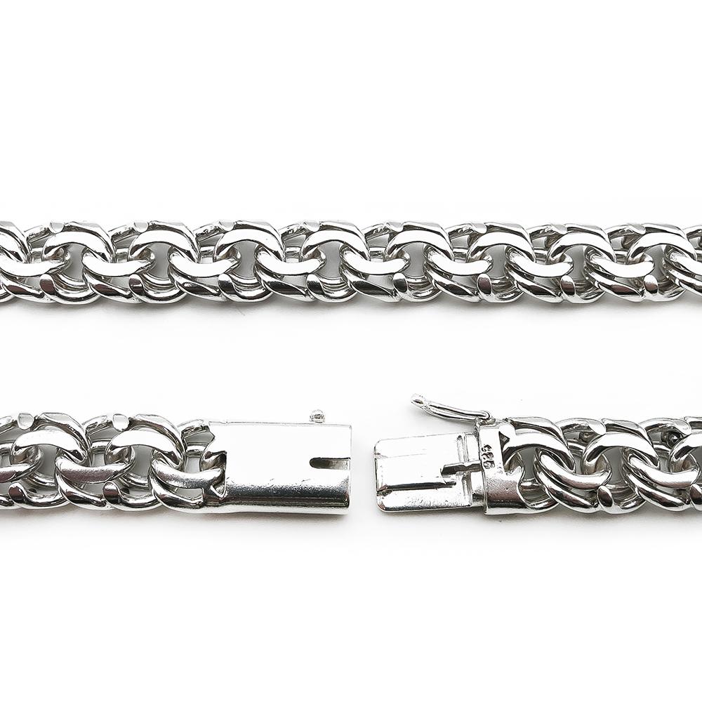 Näyttävä  Bismarck ketju 62cm lev.12mm, hopea #3