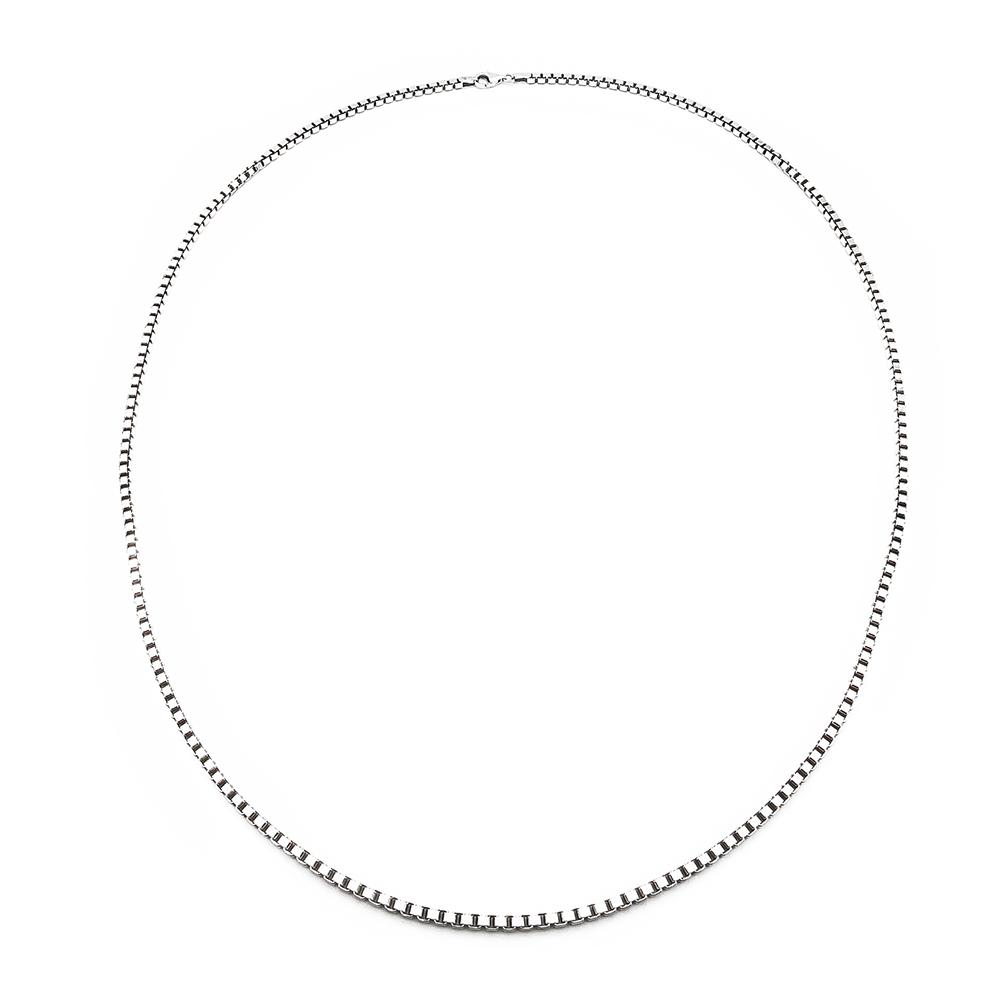 Hopeinen venetsiaketju 60cm lev.2mm #0