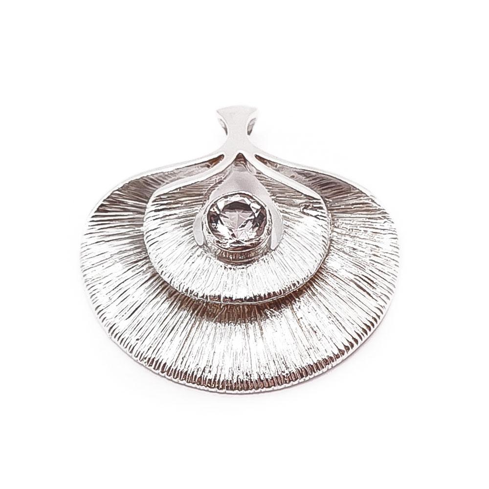 Hopeinen riipus zirkonia #0