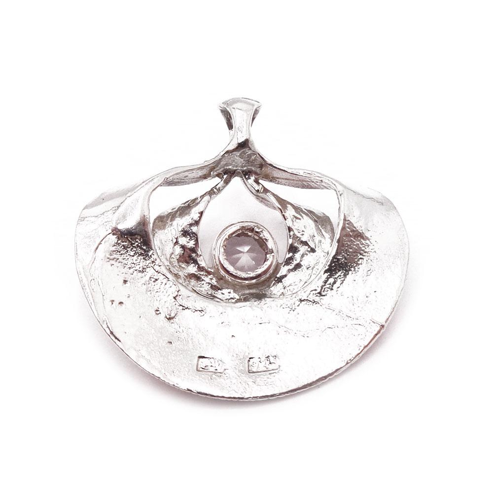 Hopeinen riipus zirkonia #2