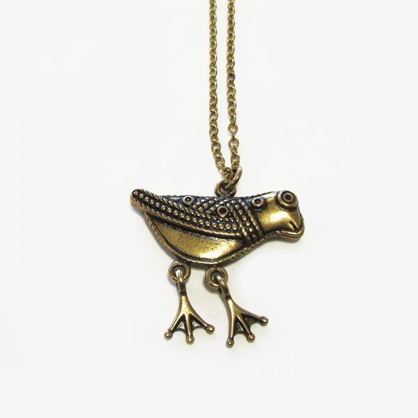 Kalevala Koru Hattulan linturiipus jalallinen 42/45cm, pronssi, pieni #1