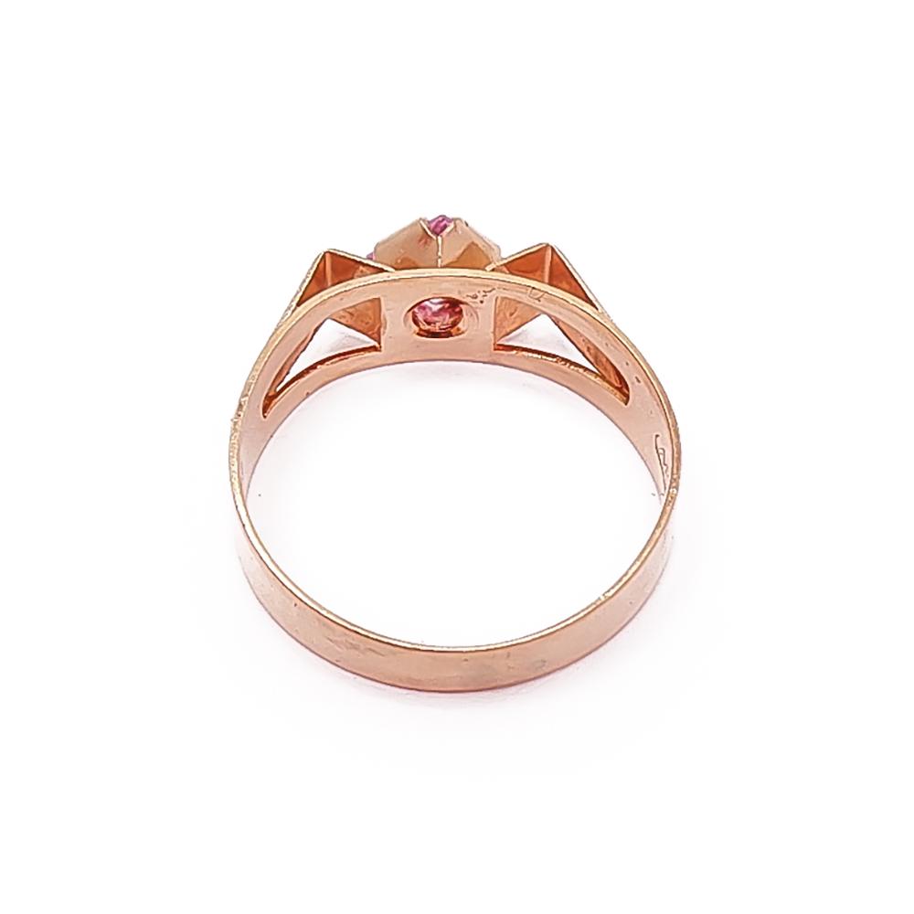 Kultainen lilakivinen sormus 15,5mmn v.-69 #2