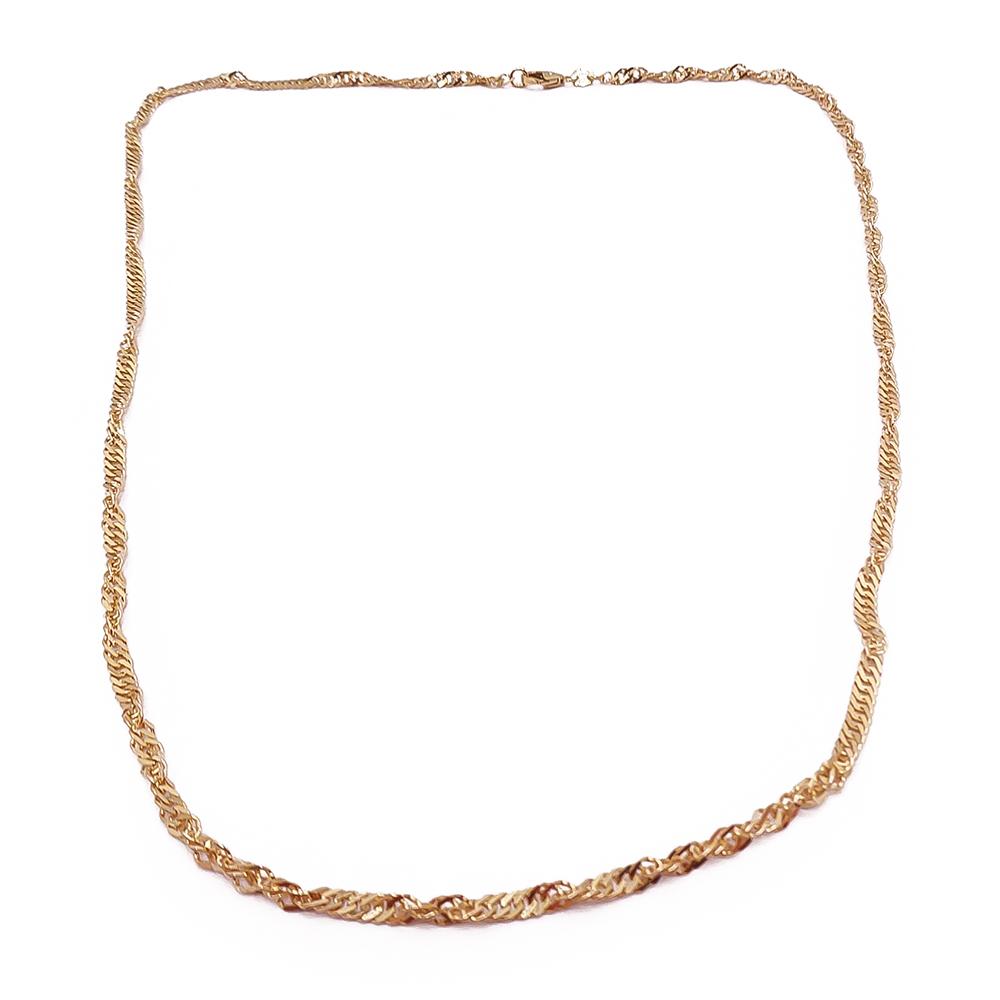 Kultainen singapore-ketju 50cm #0