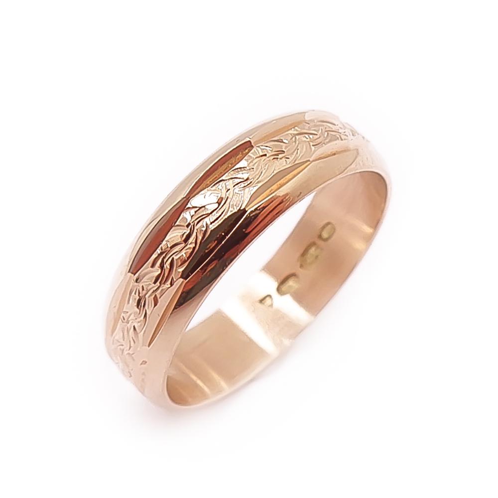 Kultainen kuviokihlasormus 16,5mm v.2003 #0