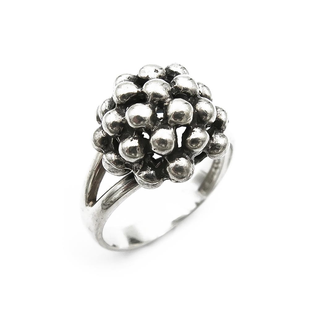 E.Granit hopeinen sormus 17,5mm #0