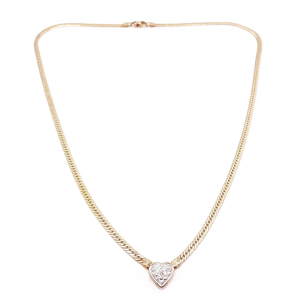 Kultainen sydäntimantti kaulakoru 45cm 0,005ct #0