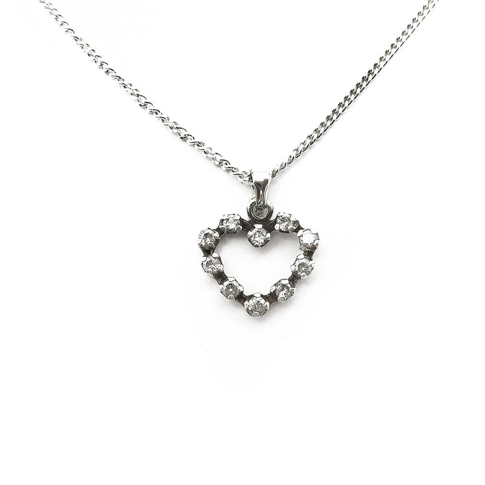 45cm panssariketju kirkaskivisellä sydänriipuksella #0