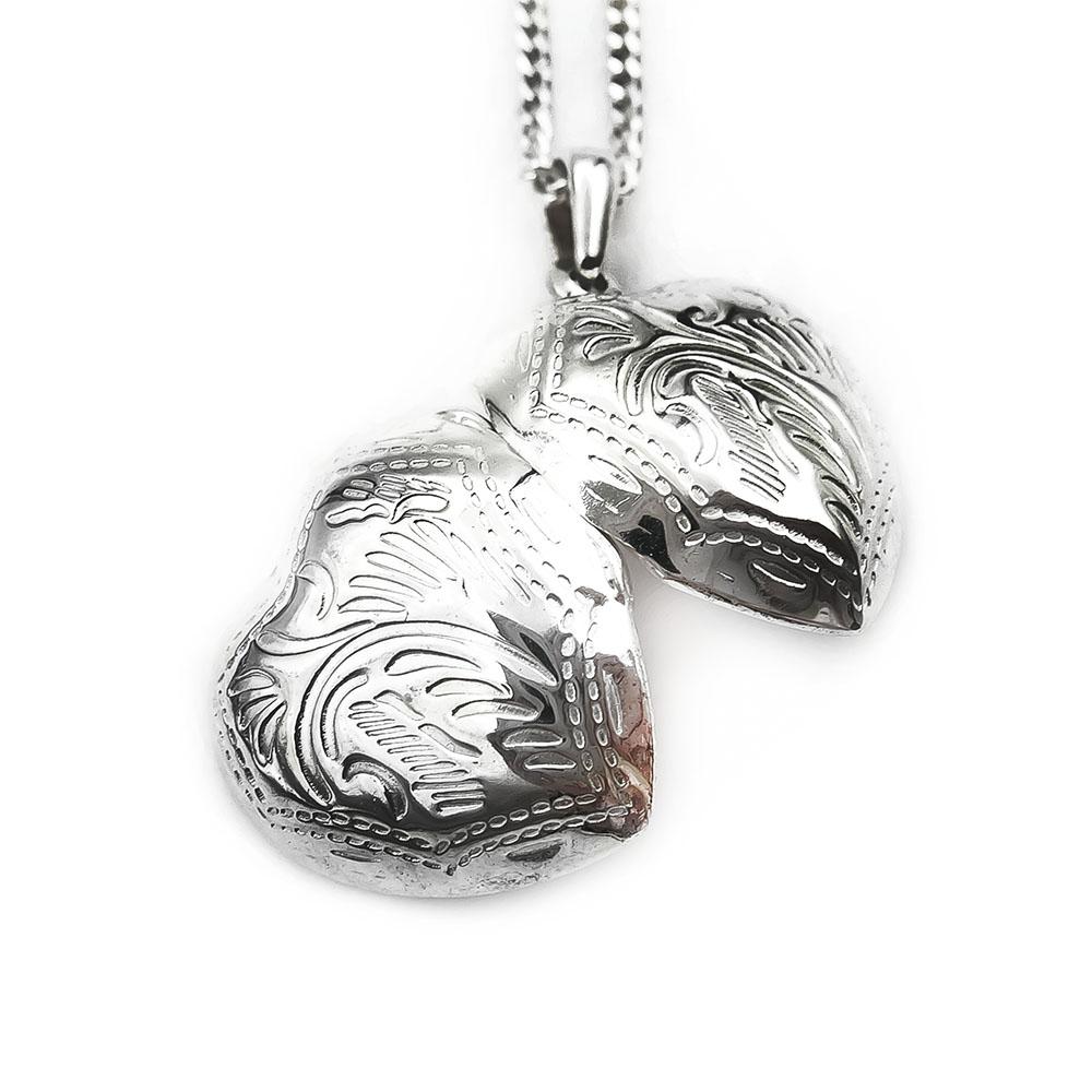 Hopeinen medaljonki 50cm #4