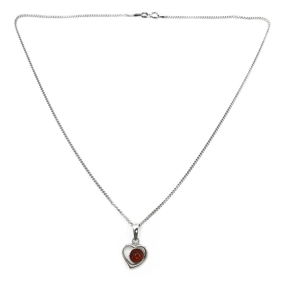 44,5cm Panssariketju meripihkakivisydänriipuksella #1