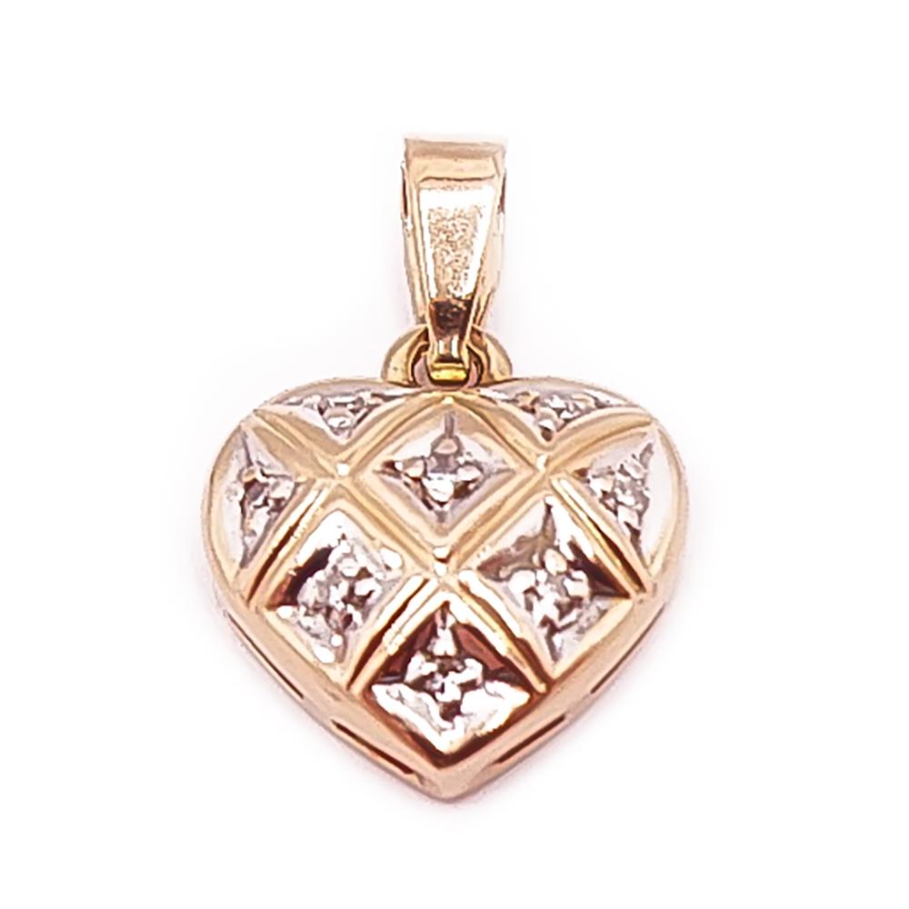 Kultainen timantti sydänriipus 0,08ct #0