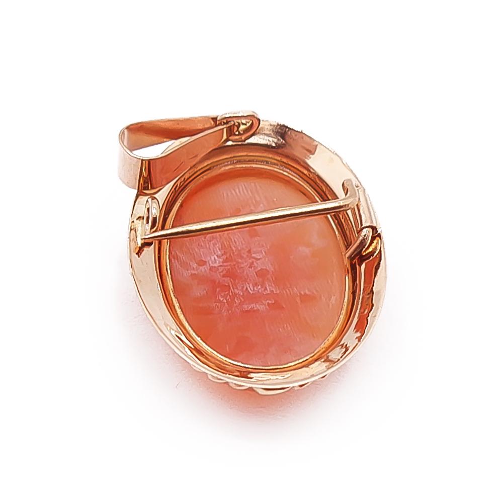 Kultainen Camee-riipus/rintaneula #2