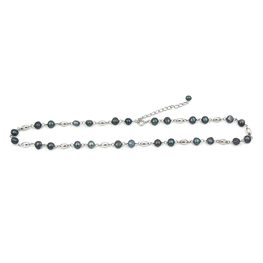 Hopeinen kaulakääty 40-46cm #0