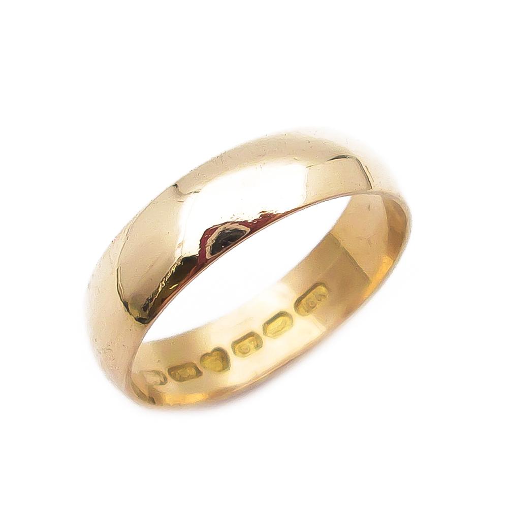 18k 6mm Kultasormus 20,75mm v.-65 #0