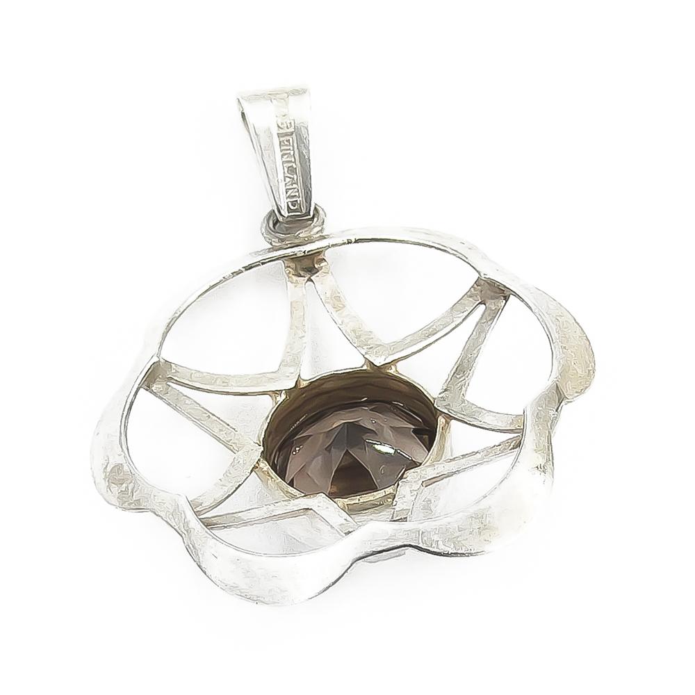 Hopeinen kivi riipus #2