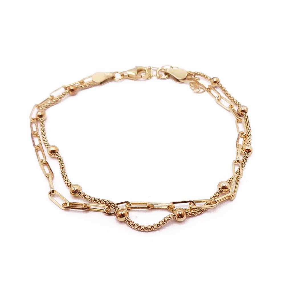 Kullattu hopea ranneketju 18.5-20cm #0