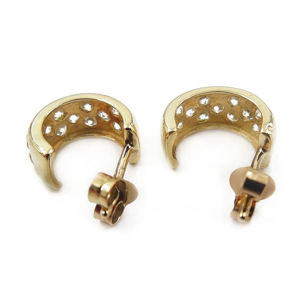 Kultaiset korvakorut, renkaat zirkoneilla, tappikiinnitys #3