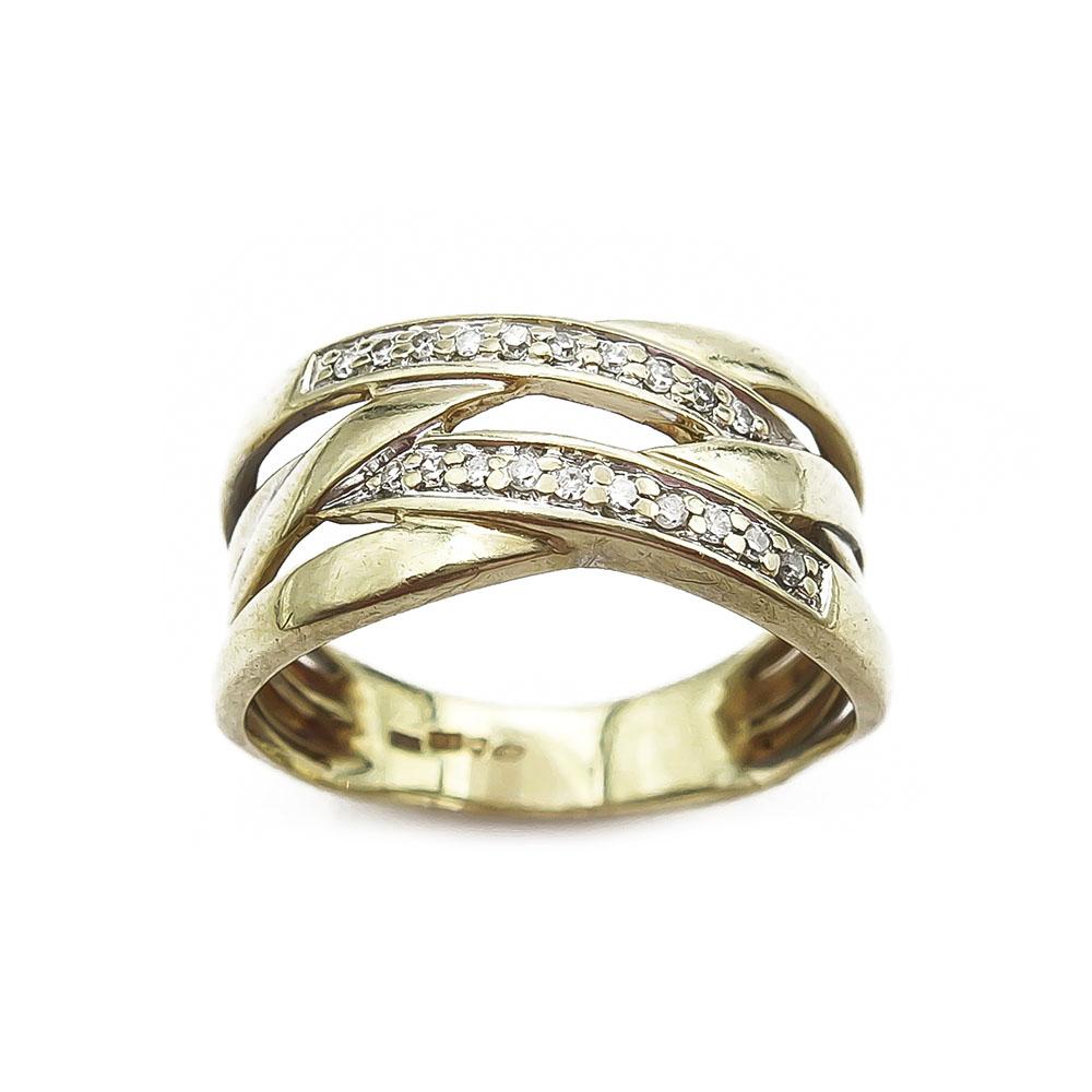 Leveä timanttisormus 20x 0,05ct 17,5mm #2