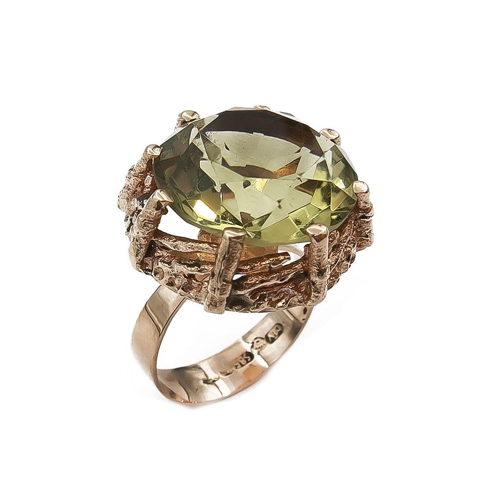 Keltakivellinen sormus 17mm v.-66 #0