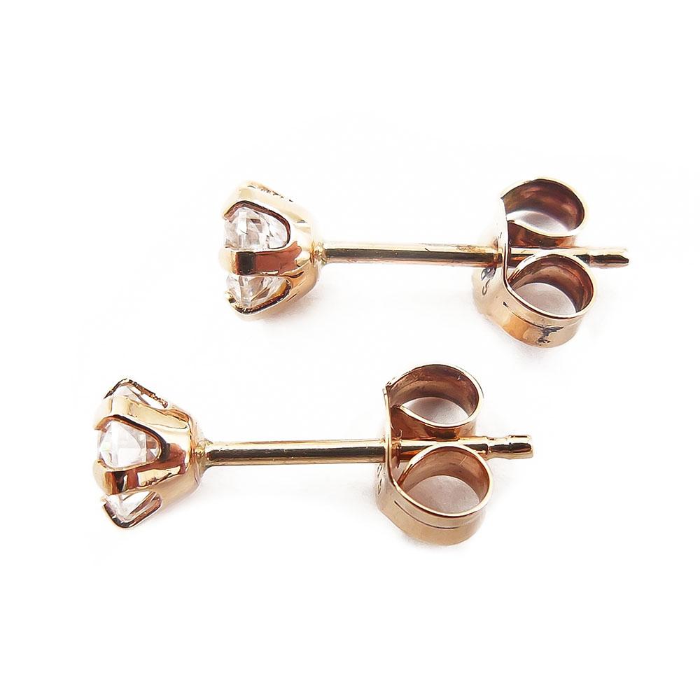 Kultaiset korvanapit,kirkkaat kivet #2